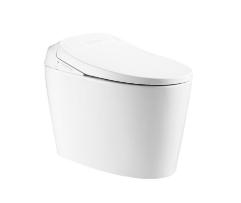 Inodoro de una pieza con lavado automático de agua caliente y seco en el modo trasero Eco Smart Inodoro automático inteligente Inodoro todo en uno OEM