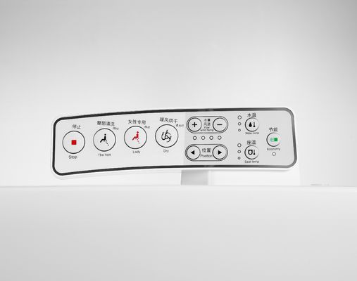 Capa del asiento del inodoro inteligente del hotel con placa de cubierta tampón y función automática